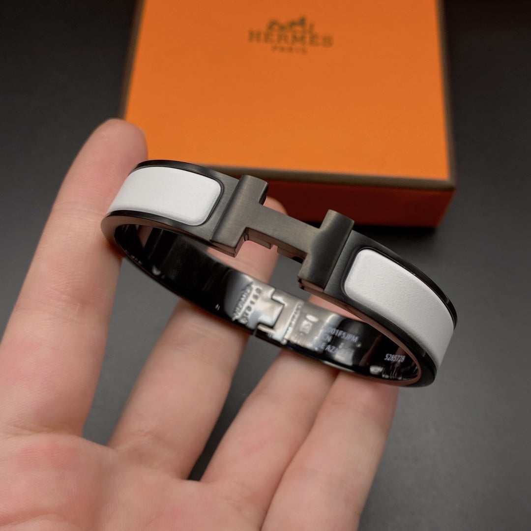 [Aetheris]H BRACELET 12MM BLACK WHITE CERAMIC
