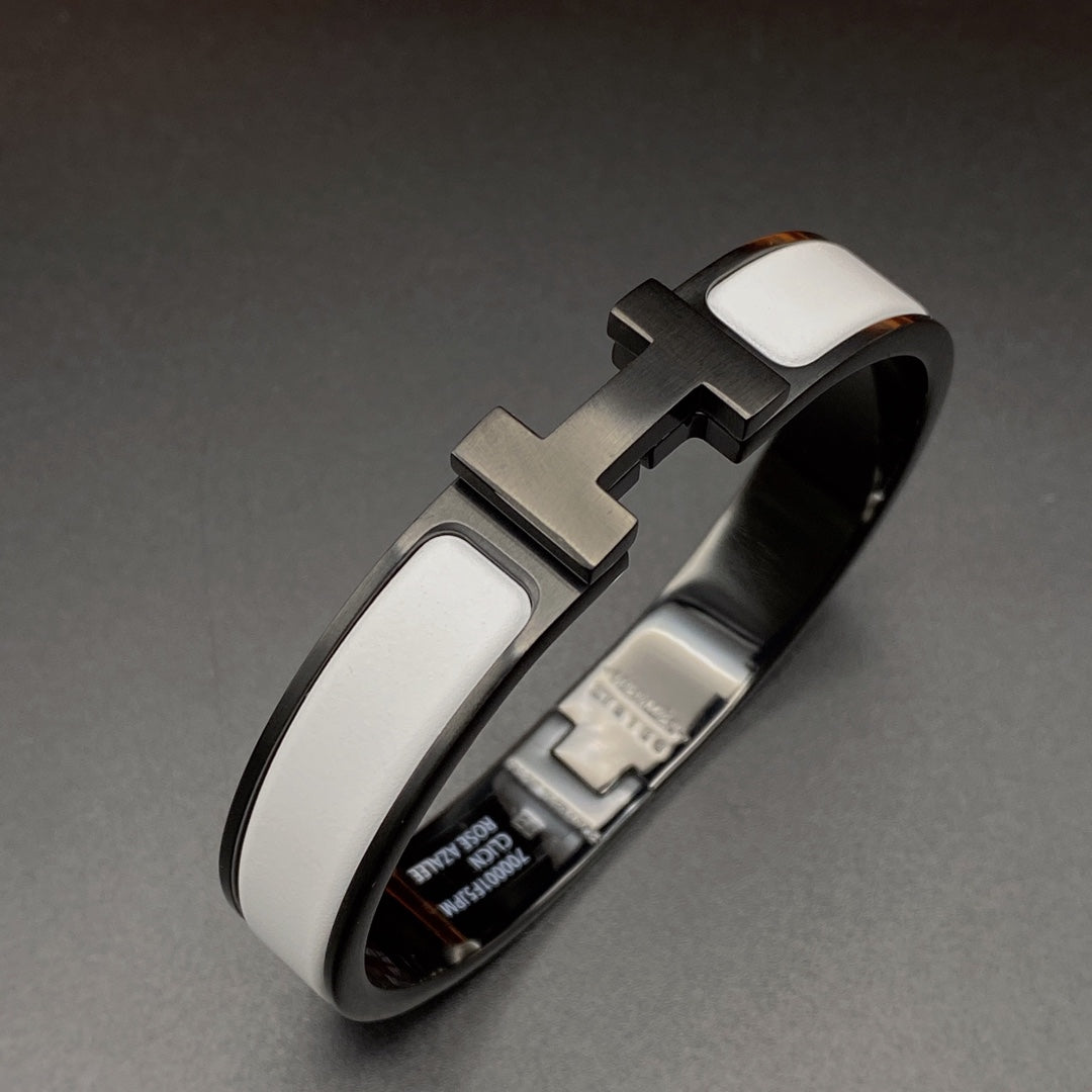 [Aetheris]H BRACELET 12MM BLACK WHITE CERAMIC