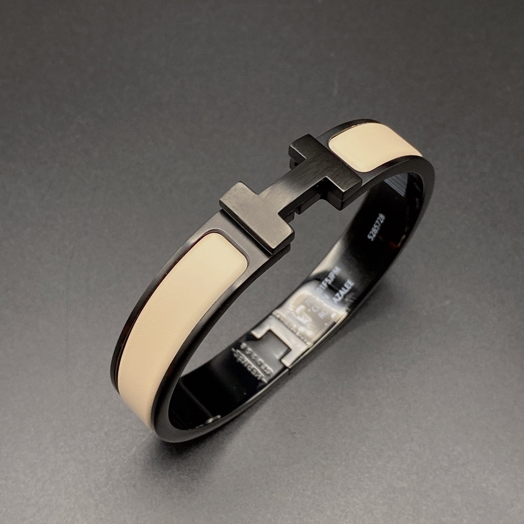 [Aetheris]H BRACELET 12MM BLACK BEIGE CERAMIC