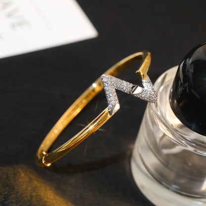 [Aetheris]VOLTE UPSITE DOWN GOLD DIAMOND BRACELET
