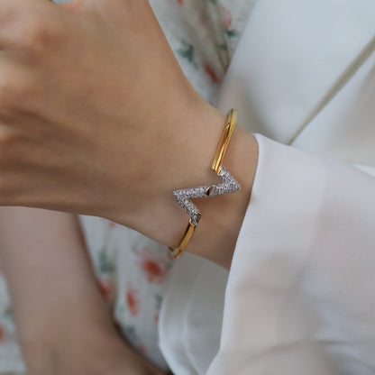 [Aetheris]VOLTE UPSITE DOWN GOLD DIAMOND BRACELET
