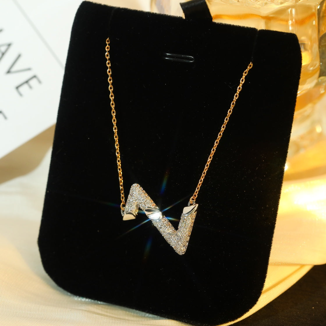 [Aetheris]VOLT SILVER DIAMOND PEDANT NECKLACE