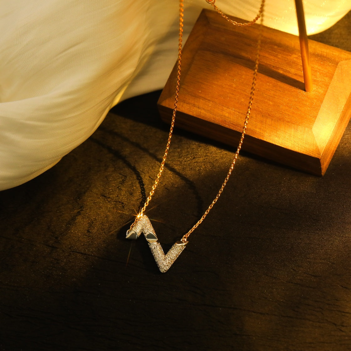[Aetheris]VOLT SILVER DIAMOND PEDANT NECKLACE