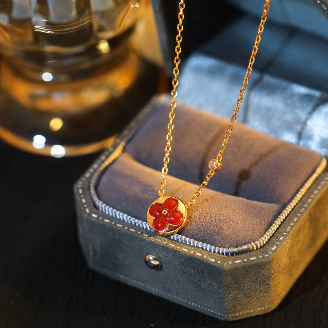 [Aetheris]SONNENANHÄNGER ROSÉGOLD 1 DIAMANT HALSKETTE