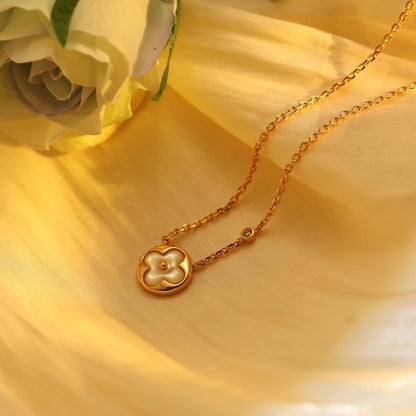 [Aetheris]SONNENANHÄNGER ROSÉGOLD 1 DIAMANT HALSKETTE