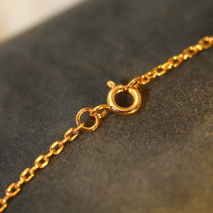 [Aetheris]SONNENANHÄNGER ROSÉGOLD 1 DIAMANT HALSKETTE