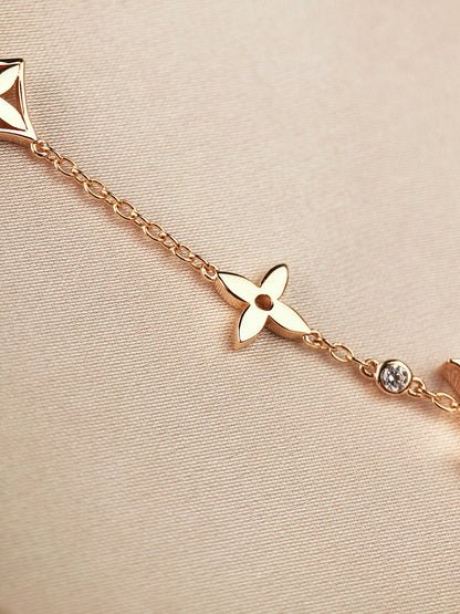 [Aetheris]STAR AND SUN 7 MOTIFS GOLD BRACELET