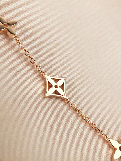 [Aetheris]STAR AND SUN 7 MOTIFS GOLD BRACELET
