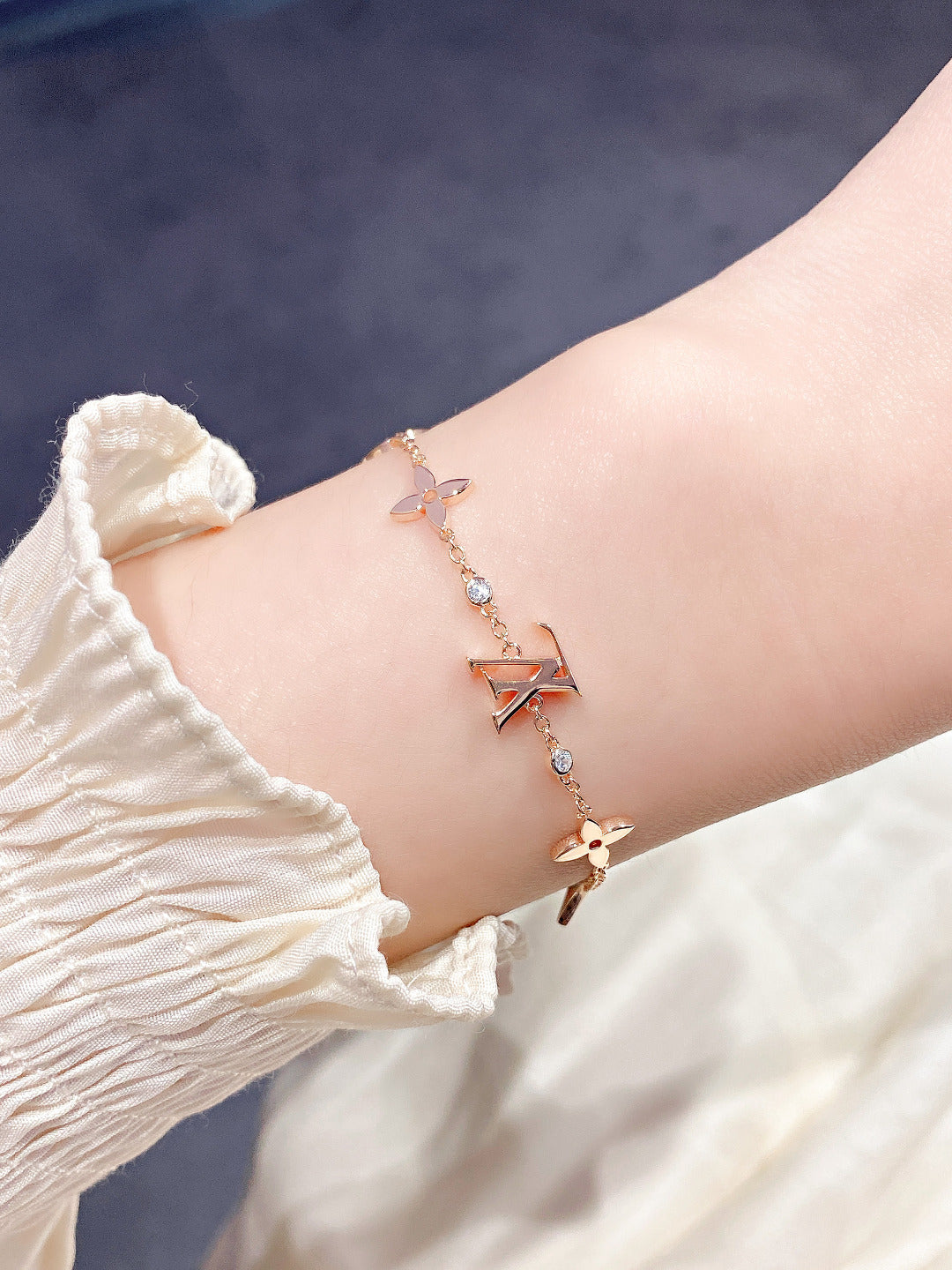 [Aetheris]STAR AND SUN 7 MOTIFS GOLD BRACELET