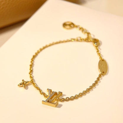 [Aetheris]LOGO STAR MOTIF GOLD BRACELET