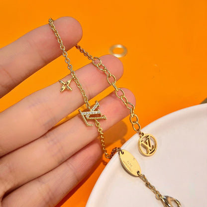 [Aetheris]LOGO STAR MOTIF GOLD BRACELET