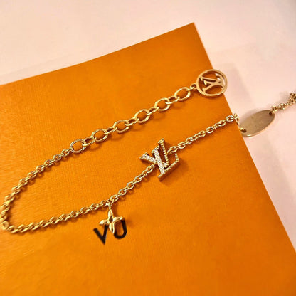 [Aetheris]LOGO STAR MOTIF GOLD BRACELET