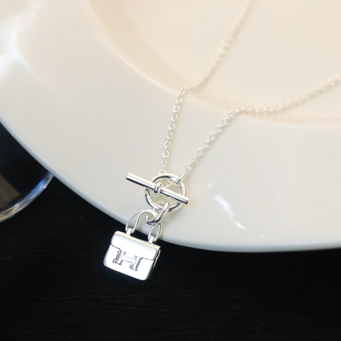 [Aetheris]POP H PEDANT SILVER NECKLACE