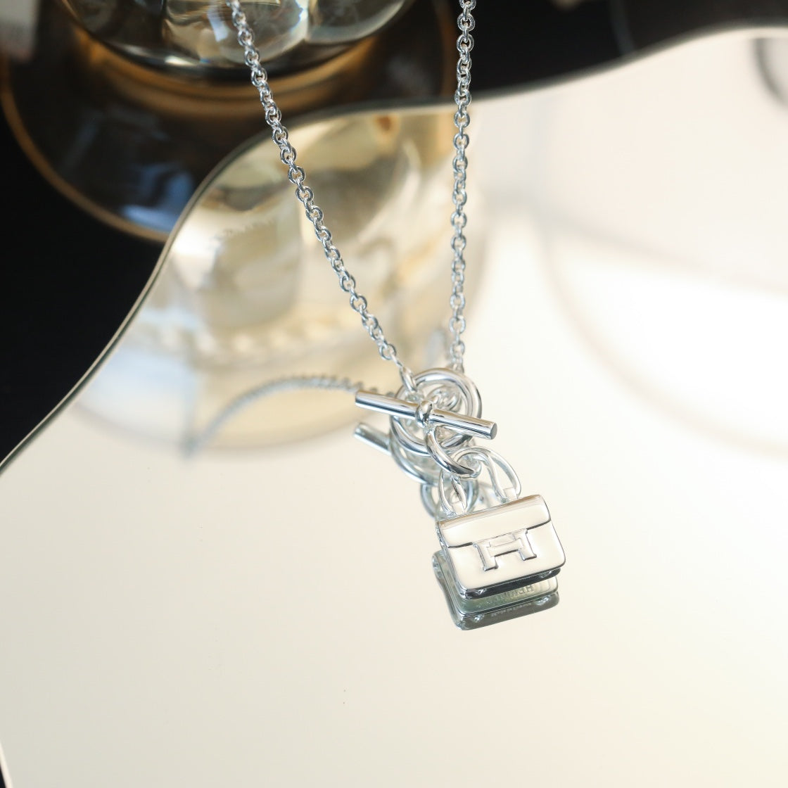 [Aetheris]POP H PEDANT SILVER NECKLACE