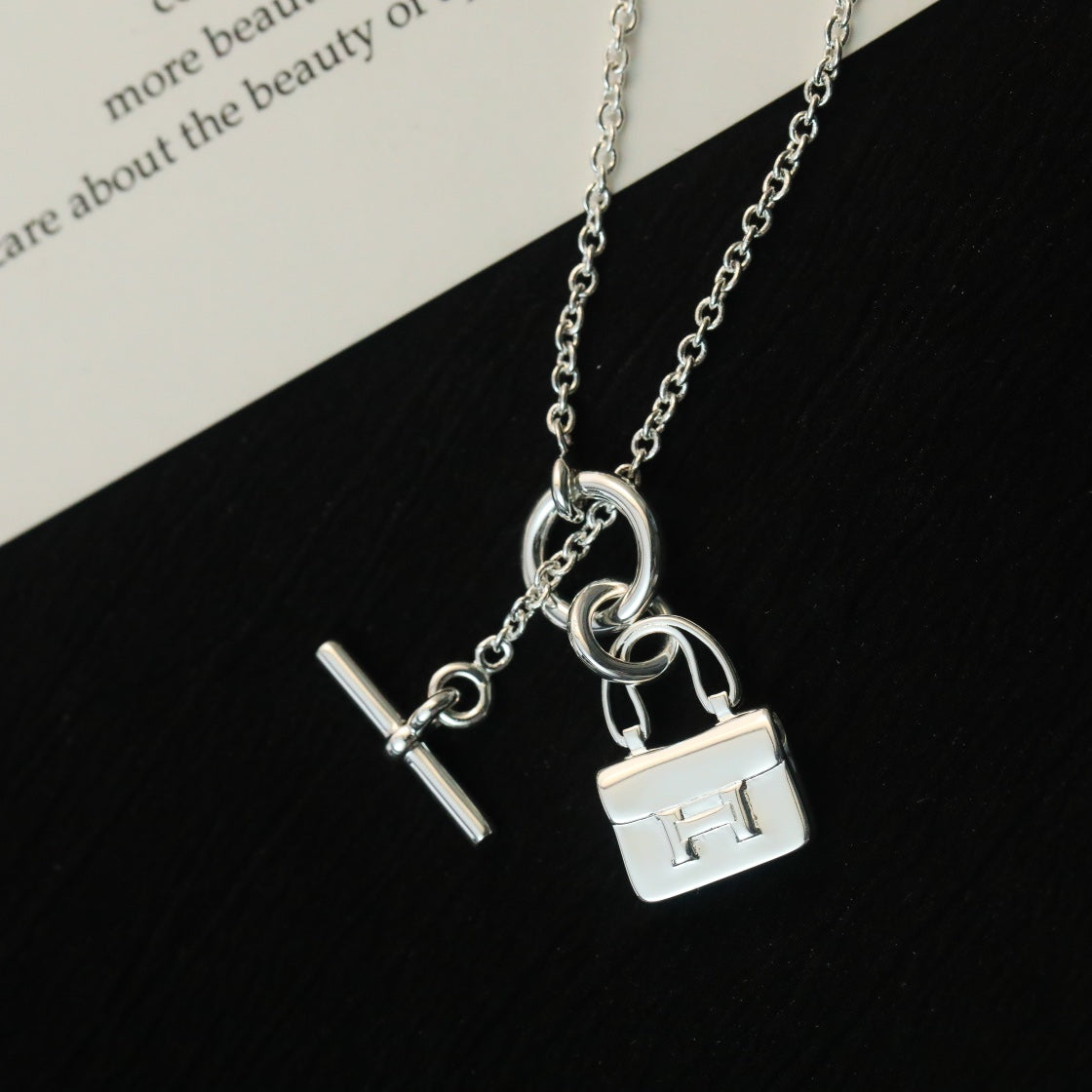 [Aetheris]POP H PEDANT SILVER NECKLACE