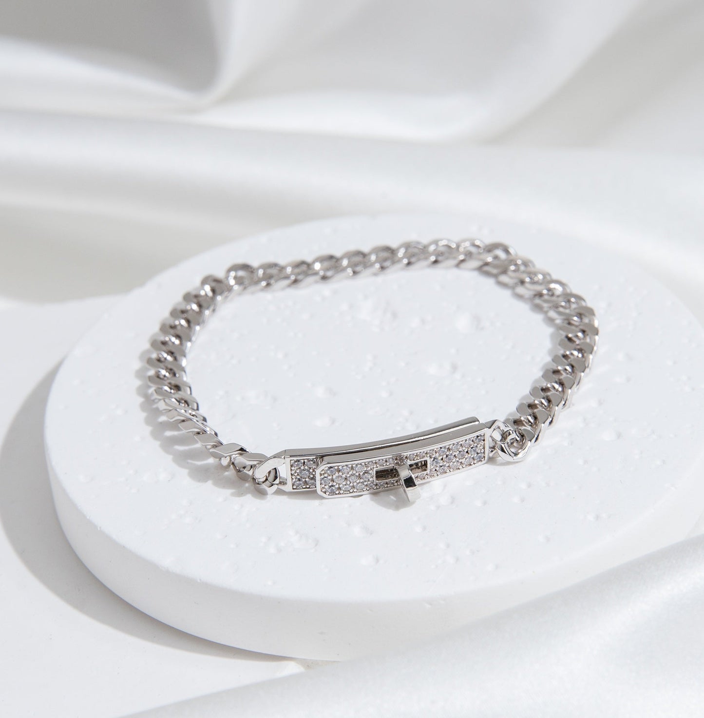 [Aetheris]KELLY CHAIN SILVER DIAMOND BRACELET