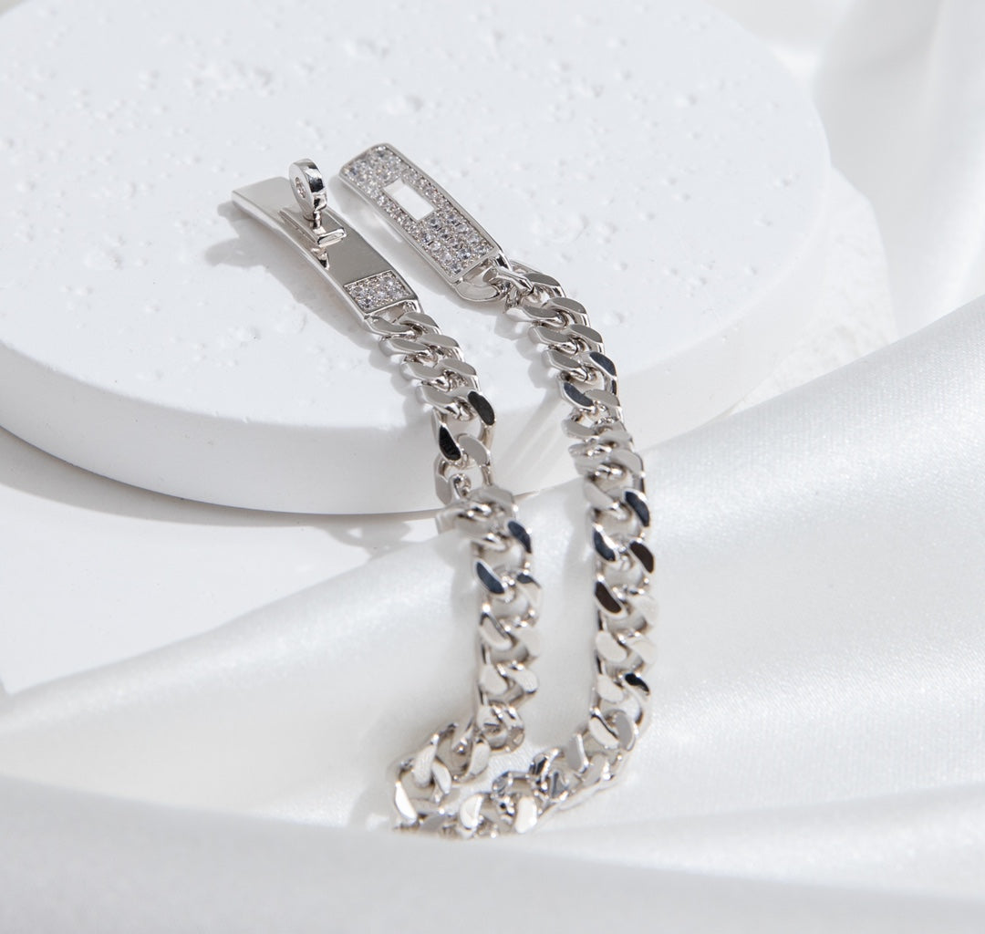[Aetheris]KELLY CHAIN SILVER DIAMOND BRACELET