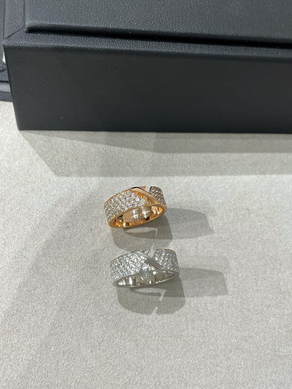 [Aetheris]LIENS EVIDENCE DIAMANT BESETZTER RING