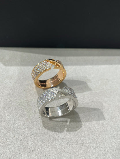 [Aetheris]LIENS EVIDENCE DIAMANT BESETZTER RING