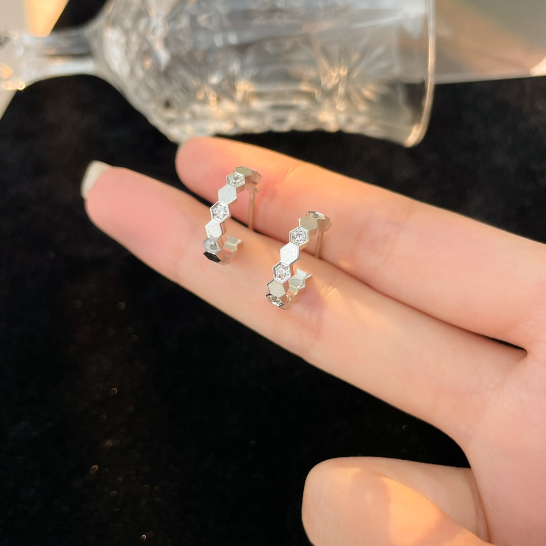 [Aetheris]BEE LOVE DIAMOND HOOP EARRINGS