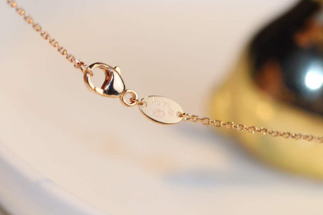 [Aetheris]JEUX MALACHITE 1 DIAMOND ROSE GOLD NECKLACE