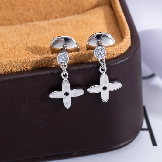 [Aetheris]VIDYLLE SILVER DIAMOND MINI DROP EARRINGS