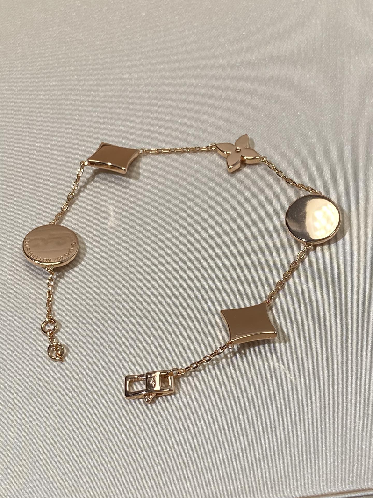 [Aetheris]STAR AND SUN 5 MOTIF MOP ROSE GOLD BRACELET