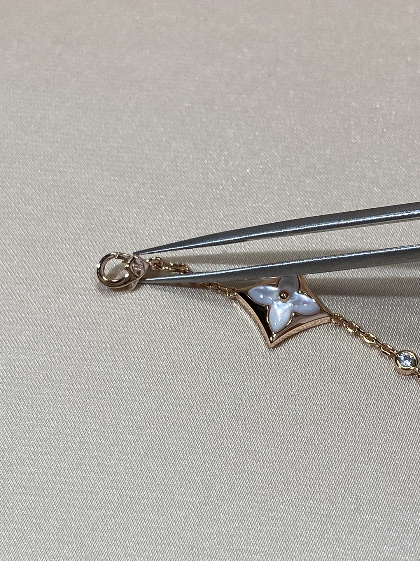 [Aetheris]STAR 4 MOTIF MOP DIAMOND ROSE GOLD BRACELET