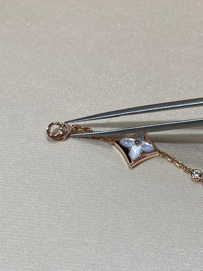 [Aetheris]STAR 4 MOTIF MOP DIAMOND ROSE GOLD BRACELET