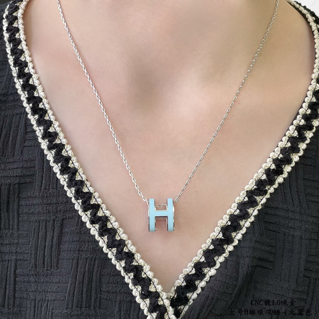 [Aetheris]POP H SKY BLUE NECKLACE