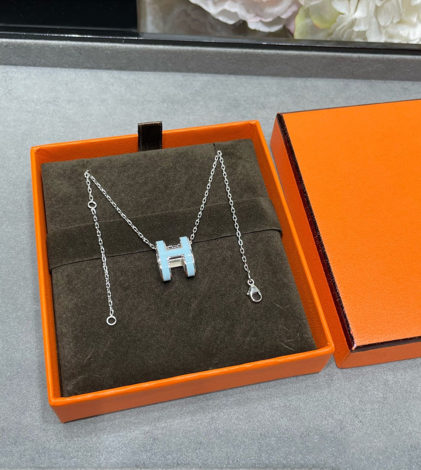 [Aetheris]POP H SKY BLUE NECKLACE