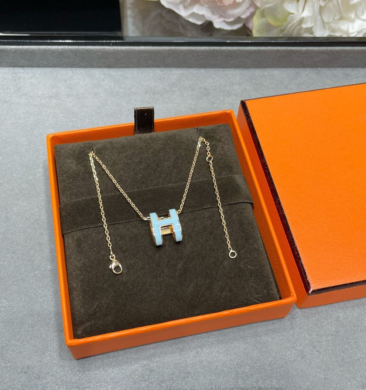 [Aetheris]POP H SKY BLUE NECKLACE