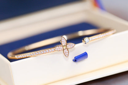 [Aetheris]IDYLLE ROSE GOLD OPEN BRACELET DIAMOND PAVED