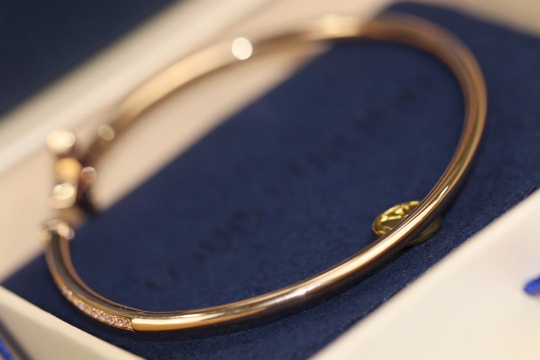 [Aetheris]IDYLLE ROSE GOLD OPEN BRACELET DIAMOND PAVED