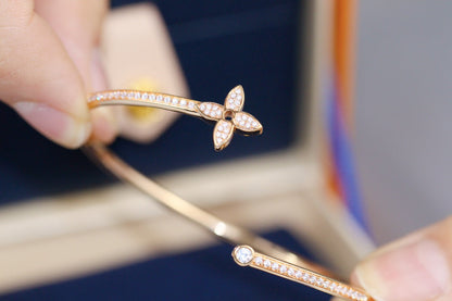 [Aetheris]IDYLLE ROSE GOLD OPEN BRACELET DIAMOND PAVED