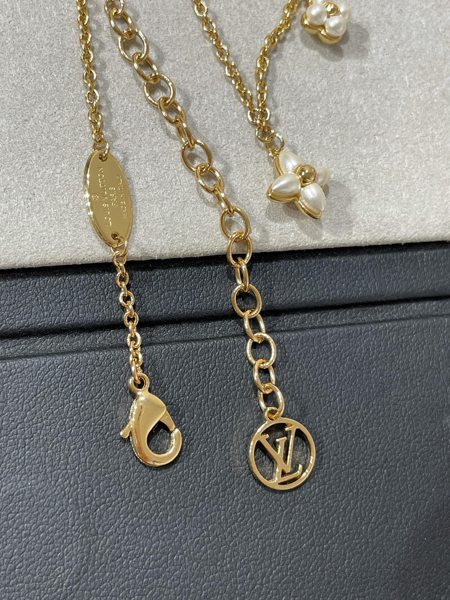 [Aetheris]FLOWERGRAM GOLD MOP DOUBLE ROW NECKLACE
