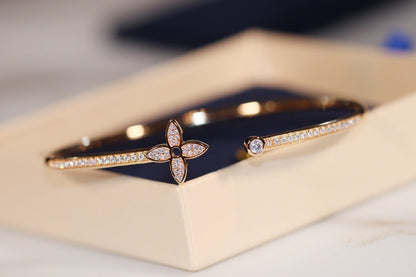 [Aetheris]IDYLLE GOLD OPEN BRACELET DIAMOND PAVED