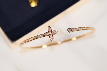 [Aetheris]IDYLLE GOLD OPEN BRACELET DIAMOND PAVED