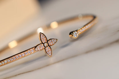 [Aetheris]IDYLLE GOLD OPEN BRACELET DIAMOND PAVED