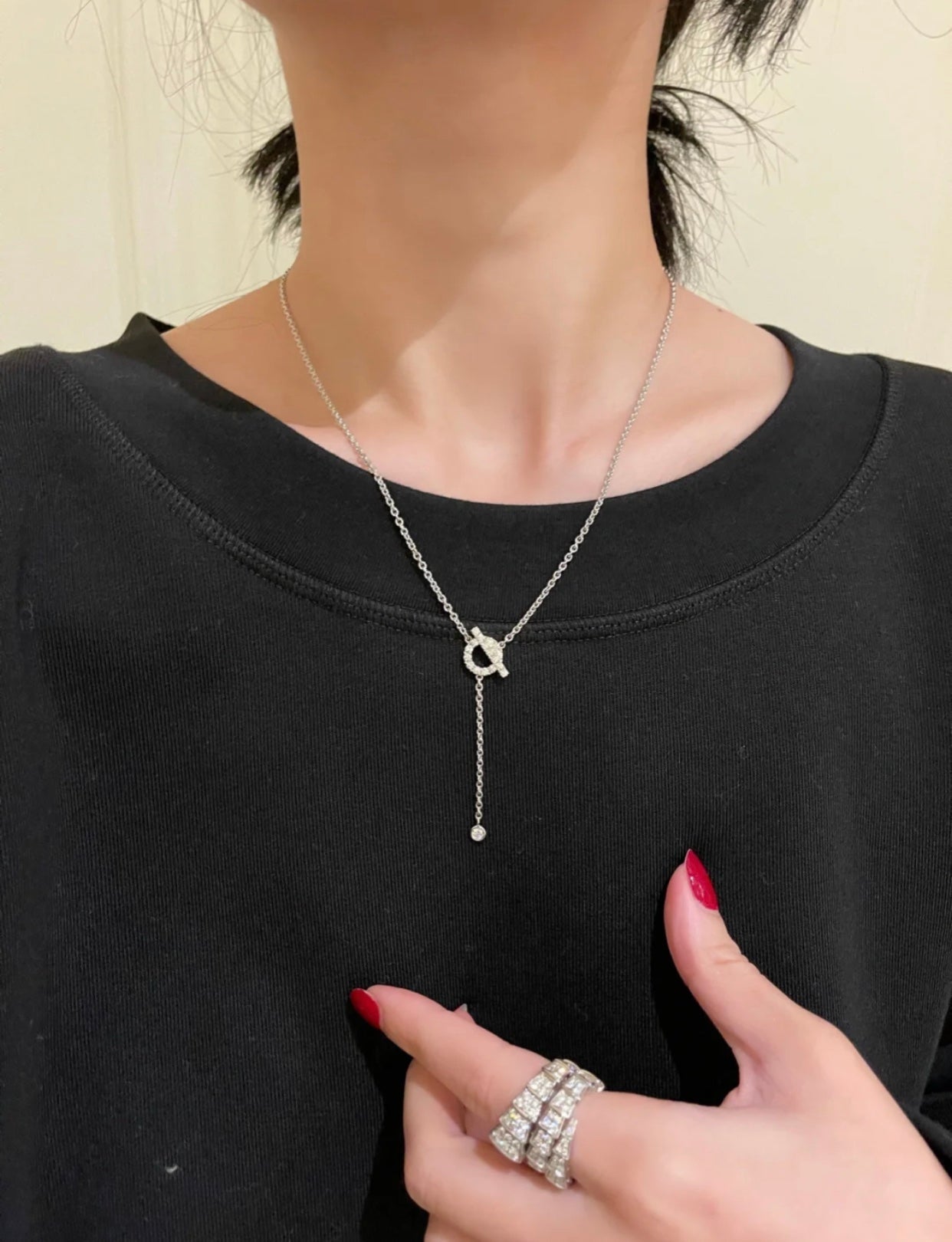[Aetheris]FINESSE SILVER DIAMOND NECKLACE