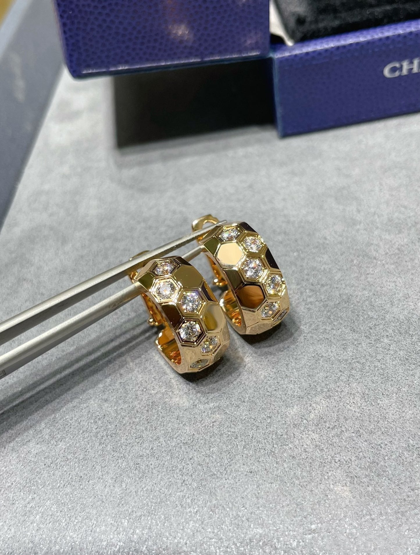 [Aetheris]BEE LOVE DIAMOND HOOP EARRINGS