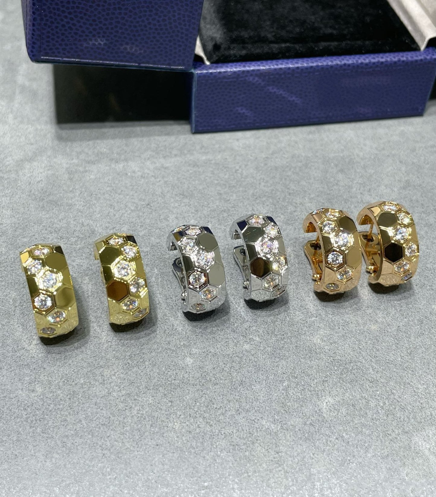 [Aetheris]BEE LOVE DIAMOND HOOP EARRINGS