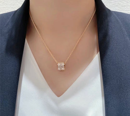 [Aetheris]BEE LOVE DIAMOND PAVED 3 ROW NECKLACE