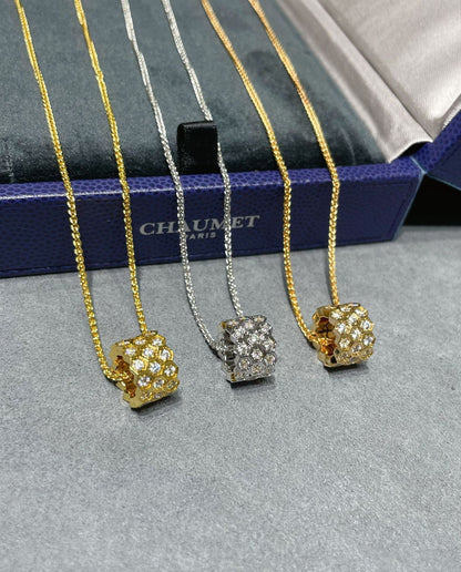 [Aetheris]BEE LOVE DIAMOND PAVED 3 ROW NECKLACE