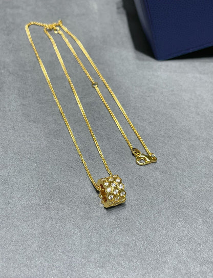 [Aetheris]BEE LOVE DIAMOND PAVED 3 ROW NECKLACE