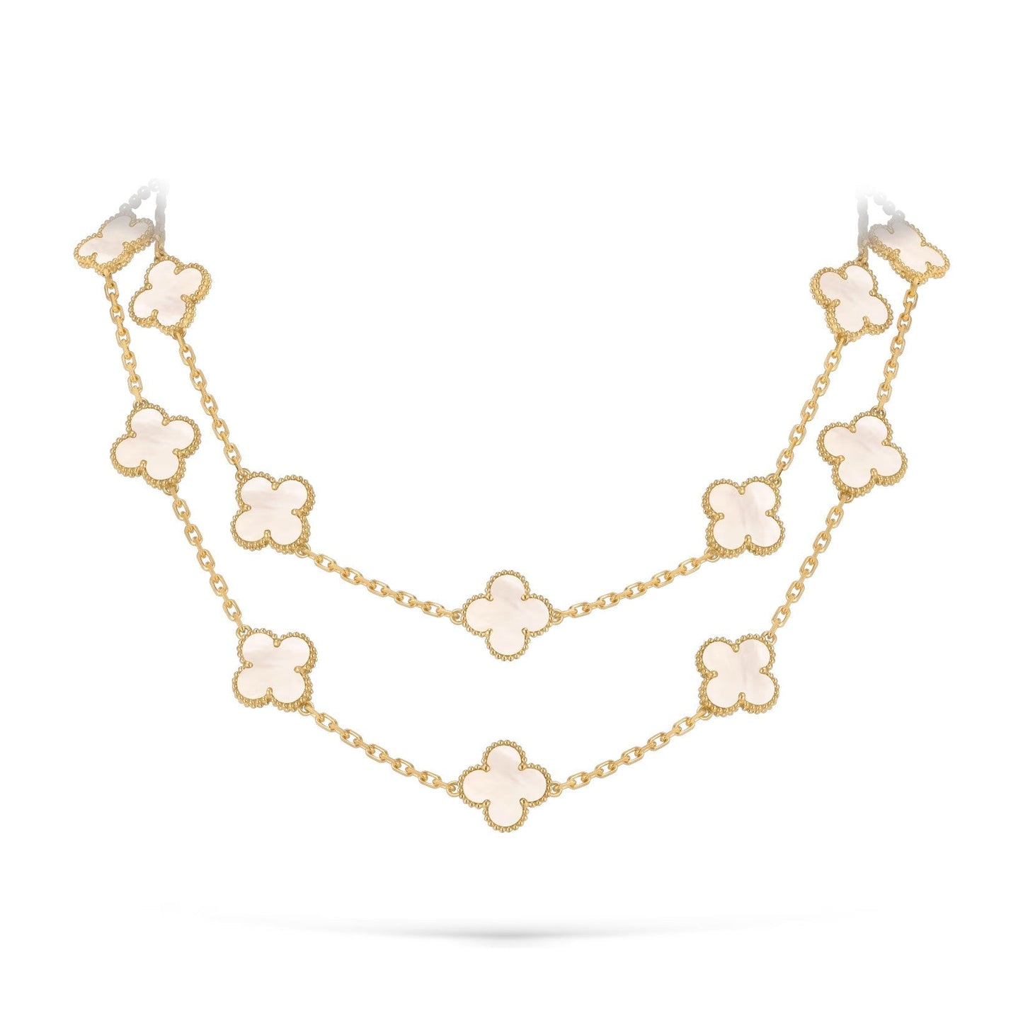 [Aetheris]CLASSIC 20-MOTIF LUCKY CLOVER LONG NECKLACE GOLD COLLECTION