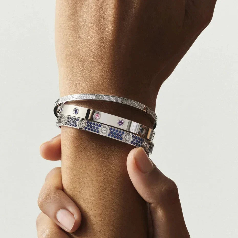 [Aetheris]CLASSIC 6.1MM LOVE BRACELET 10-DIAMOND MULTICOLOR