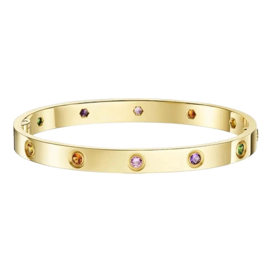[Aetheris]CLASSIC 6.1MM LOVE BRACELET 10-DIAMOND MULTICOLOR