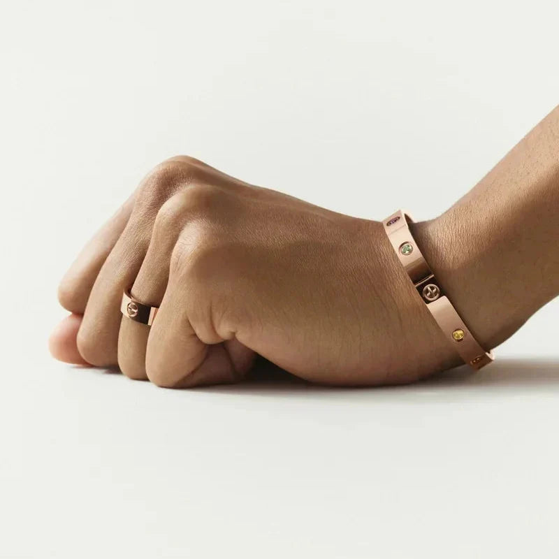 [Aetheris]CLASSIC 6.1MM LOVE BRACELET 10-DIAMOND MULTICOLOR