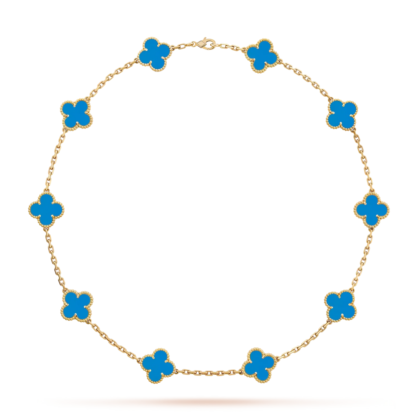 [Aetheris]KLASSISCHE GLÜCKS-KLEE-HALSKETTE MIT 10 MOTIVEN AUS DER GOLD-KOLLEKTION